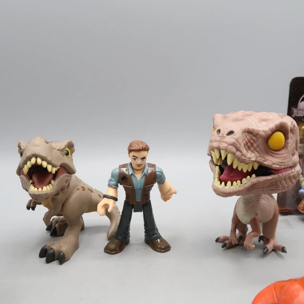 Dinosaur‎ Toy Lot of 7 Jurassic Park World Small Dinos Biters Mix Imaginext Owen